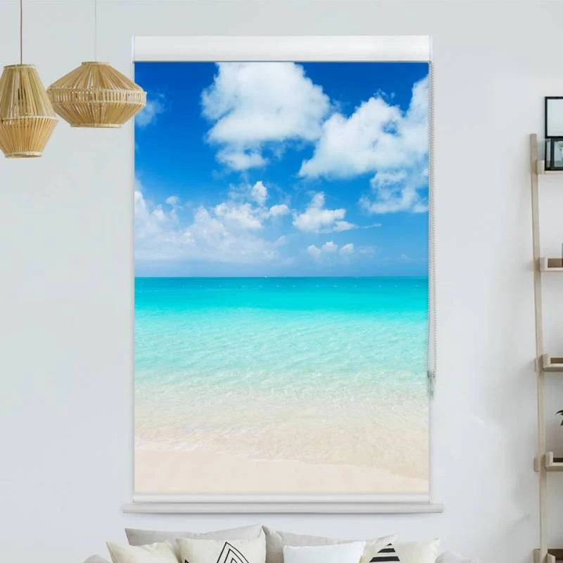 Kassettenrollo Motiv "Meer Blauer Himmel" | bis B 420 x H 420 cm