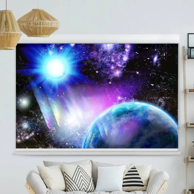 Kassettenrollo Motiv "Weltraum" | bis B 420 x H 420 cm