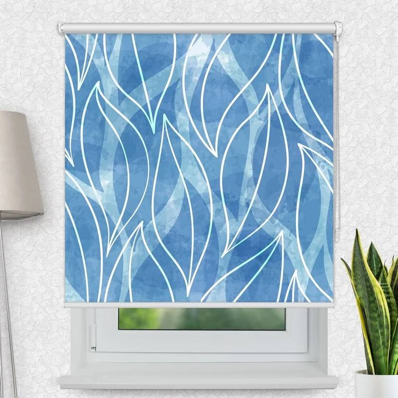Motivrollo 'Blaetter Wasserfarben' | Bis B 430 x H 440 cm