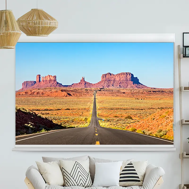 Kassettenrollo Motiv "Route 66 Monument Valley" | bis B 420 x H 420 cm