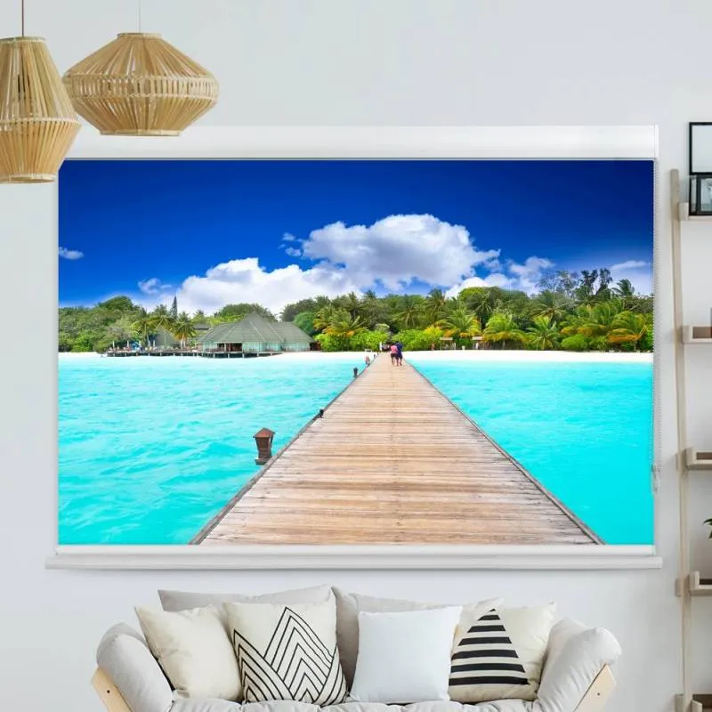 Kassettenrollo Motiv "Meer Steg" | bis B 420 x H 420 cm