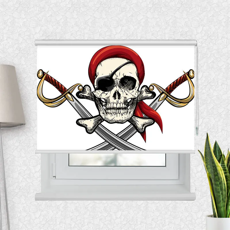 Motivrollo 'Totenkopf' | Bis B 430 x H 440 cm