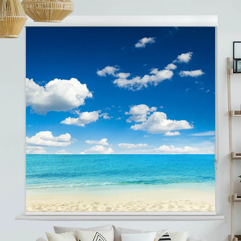 Kassettenrollo Motiv "Meer Mit Blauem Himmel" | bis B 420 x H 420 cm