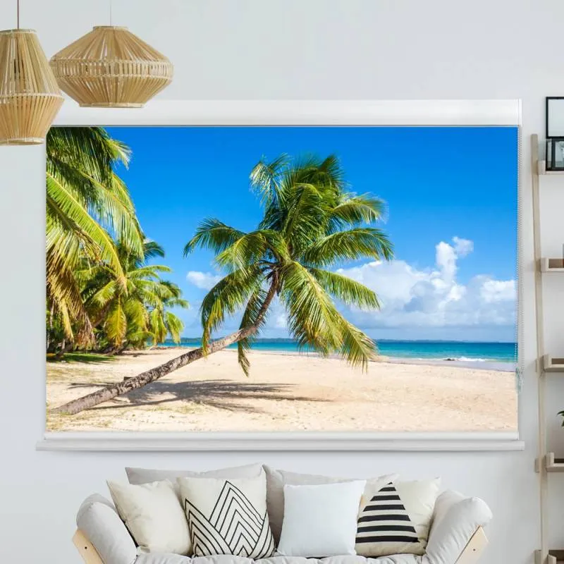 Kassettenrollo Motiv "Palme Meer Urlaub" | bis B 420 x H 420 cm