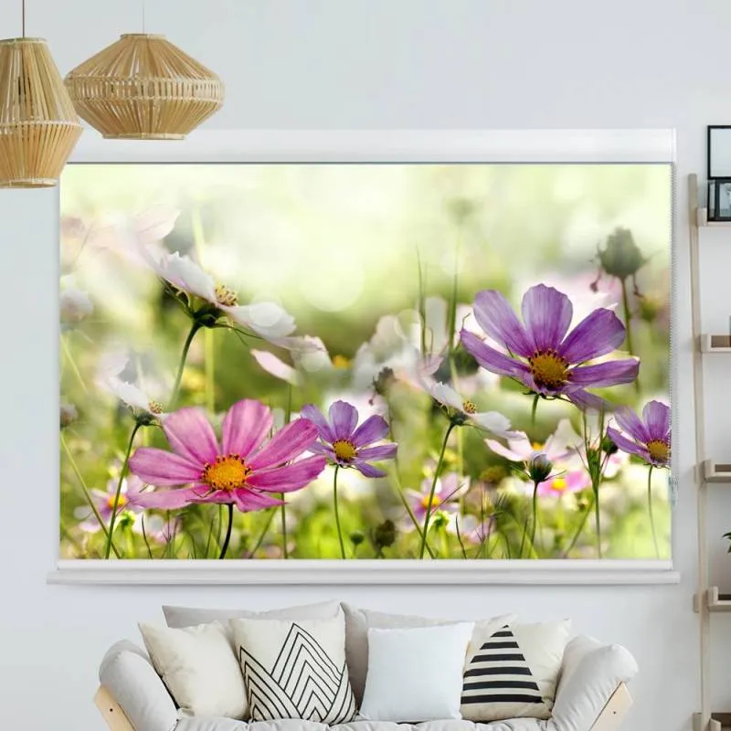 Kassettenrollo Motiv "Blumen Bluehen auf Wiese" | bis B 420 x H 420 cm