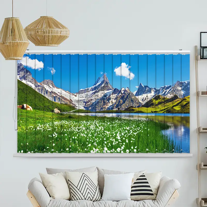 Lamellenvorhang Motiv "Schweizer Alpen Bachalpsee"