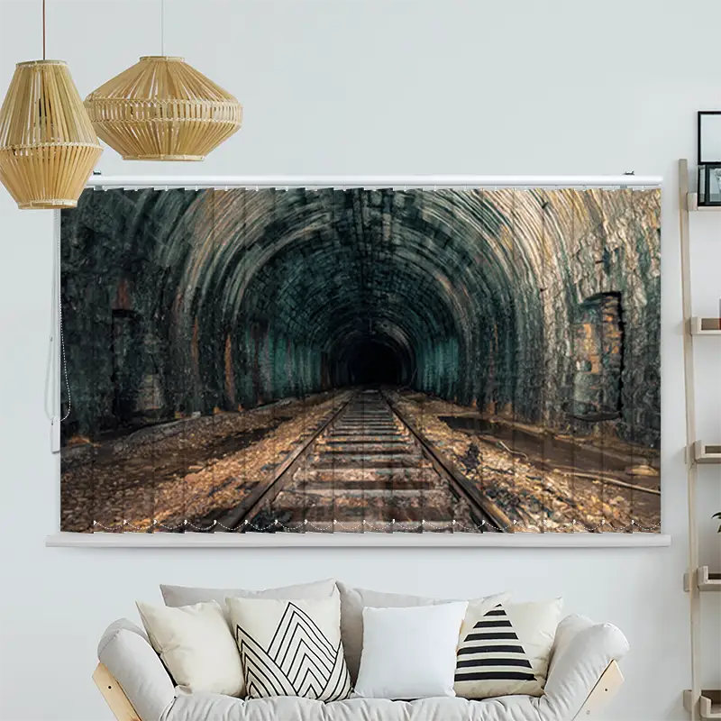 Lamellenvorhang Motiv "Alter Eisenbahn Tunnel"