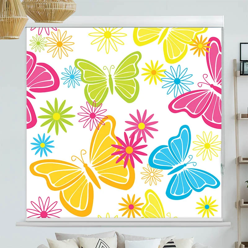 Kassettenrollo Motiv "Schmetterlinge Grafik" | bis B 420 x H 420 cm