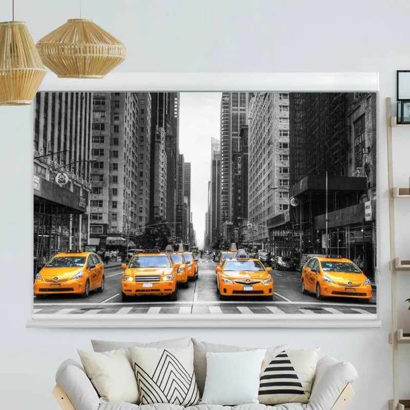 Kassettenrollo Motiv "New York Taxi" | bis B 420 x H 420 cm
