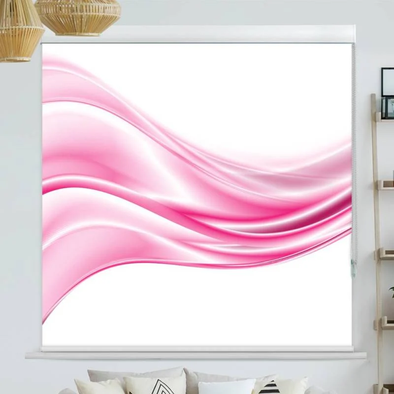 Kassettenrollo Motiv "Abstrakt Pinke Wellen" | bis B 420 x H 420 cm