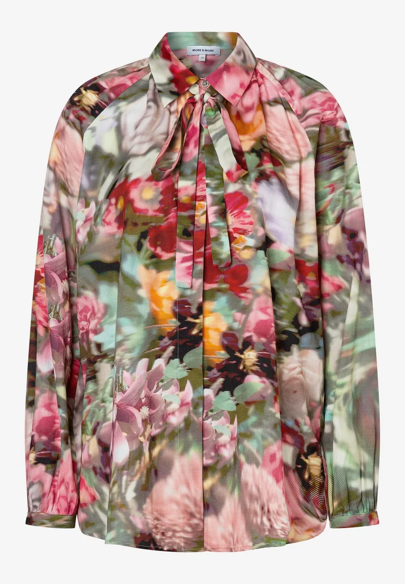 Schluppenbluse mit Print