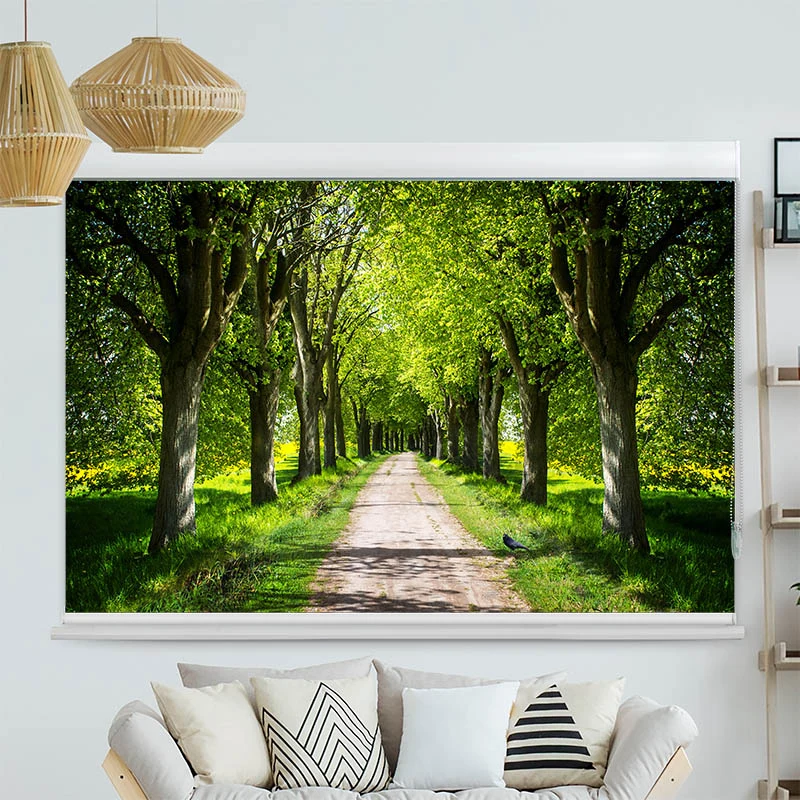 Kassettenrollo Motiv "Schoene Allee" | bis B 420 x H 420 cm
