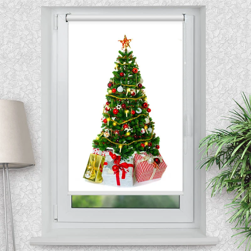 Klemmfix Rollo "Weihnachtsbaum" | Motiv-Klemmrollo