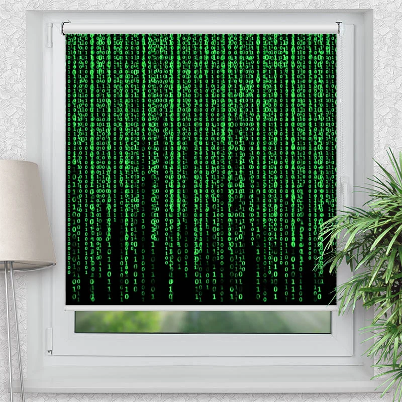 Klemmfix Rollo "Matrix Code" | Motiv-Klemmrollo