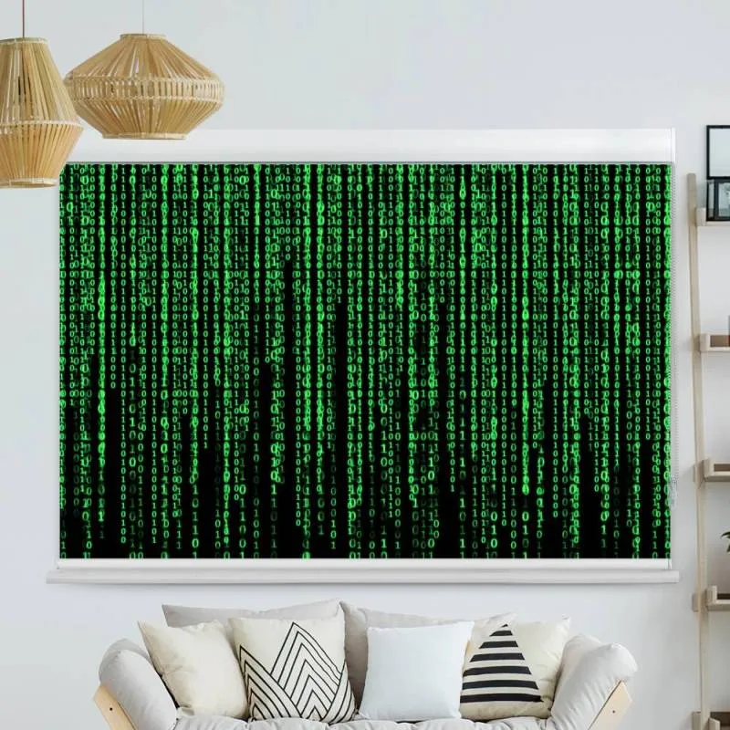 Kassettenrollo Motiv "Matrix Code" | bis B 420 x H 420 cm