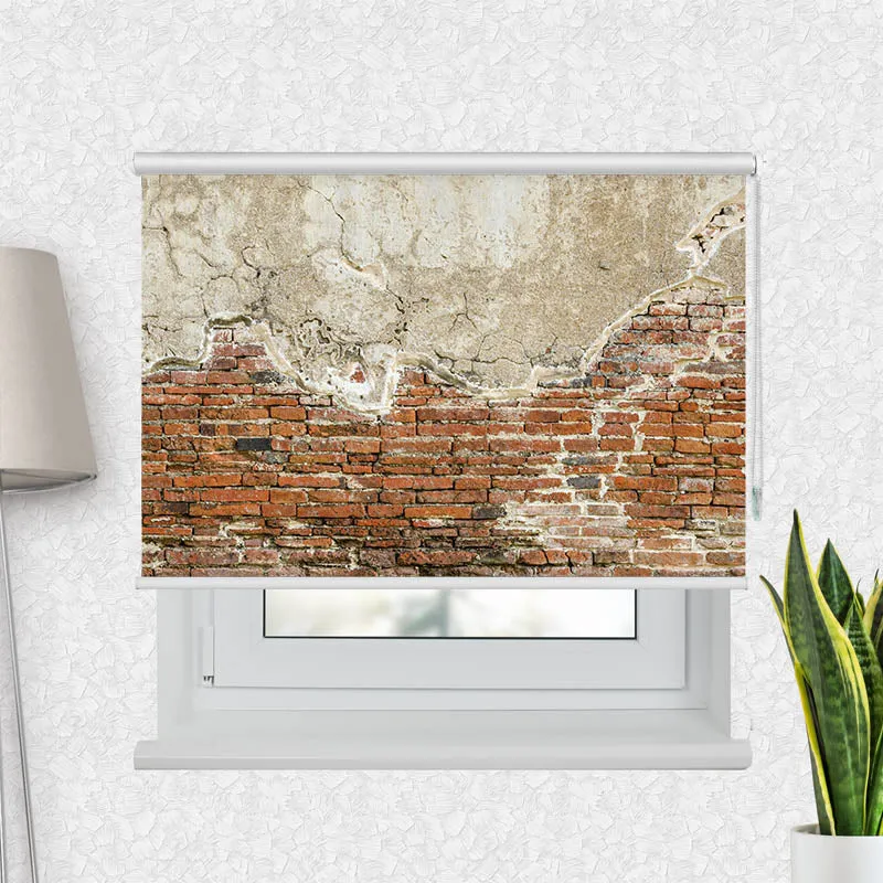Motivrollo 'Alte Steinmauer mit Putz' | Bis B 430 x H 440 cm