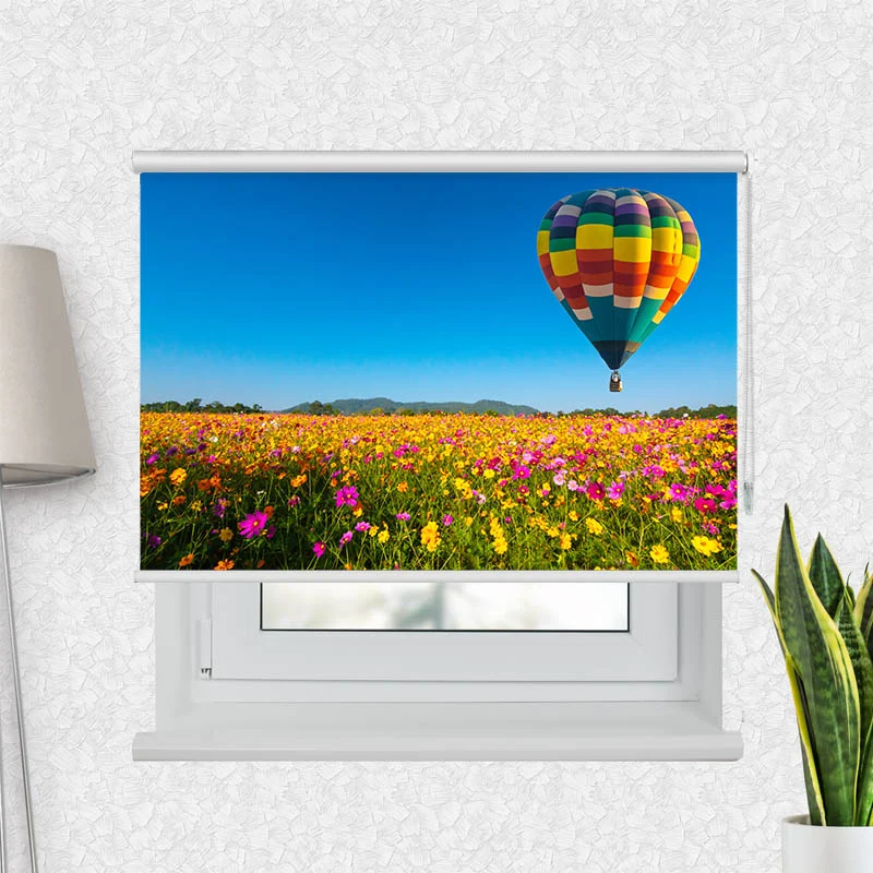Motivrollo 'Blumenwiese Ballon' | Bis B 430 x H 440 cm