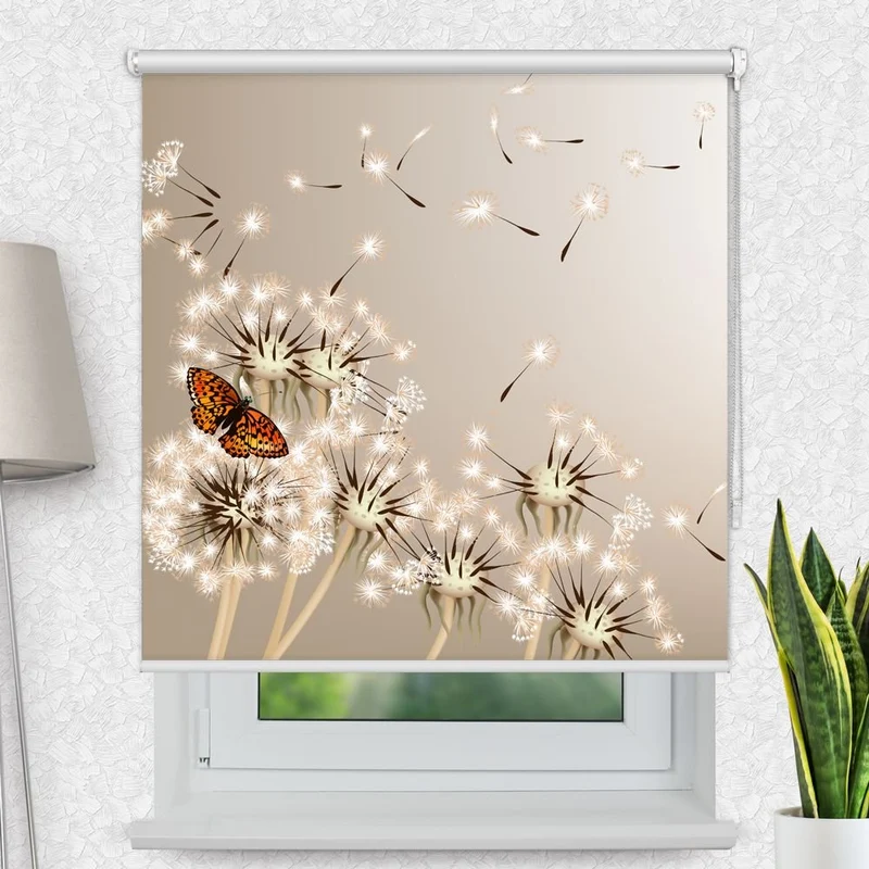 Motivrollo 'Pusteblume Schmetterling' | Bis B 430 x H 440 cm