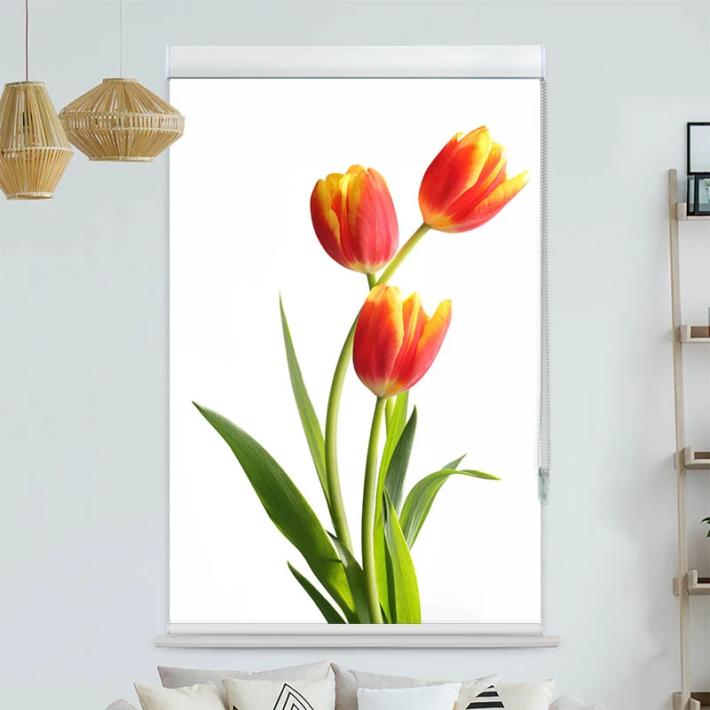 Kassettenrollo Motiv "Tulpen" | bis B 420 x H 420 cm