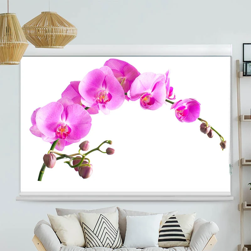 Kassettenrollo Motiv "Orchidee" | bis B 420 x H 420 cm