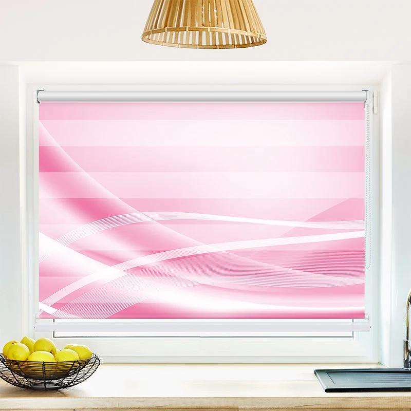 Klemmfix Doppelrollo "Grafik Rosa" | Klemm Doppelrollo