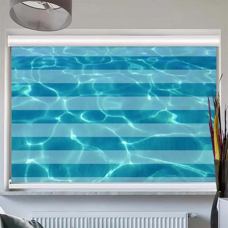 Doppelrollo mit Kassette "Wasser"
