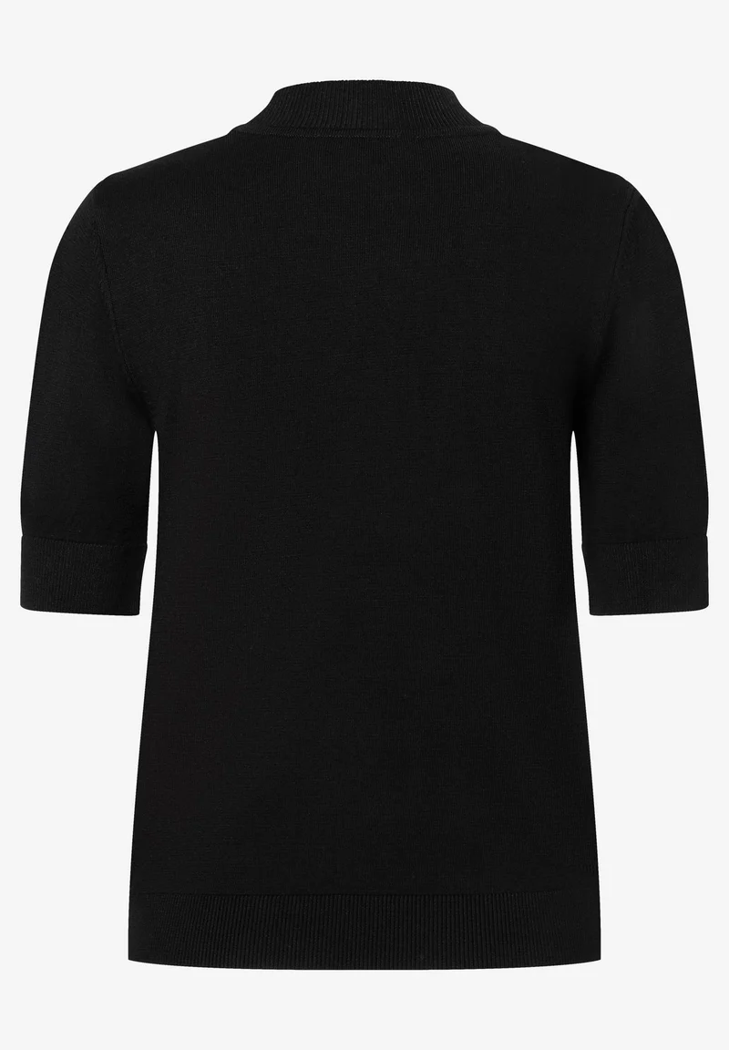 Turtleneck-Pullover mit kurzen Ärmeln