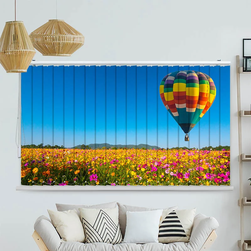 Lamellenvorhang Motiv "Blumenwiese Ballon"