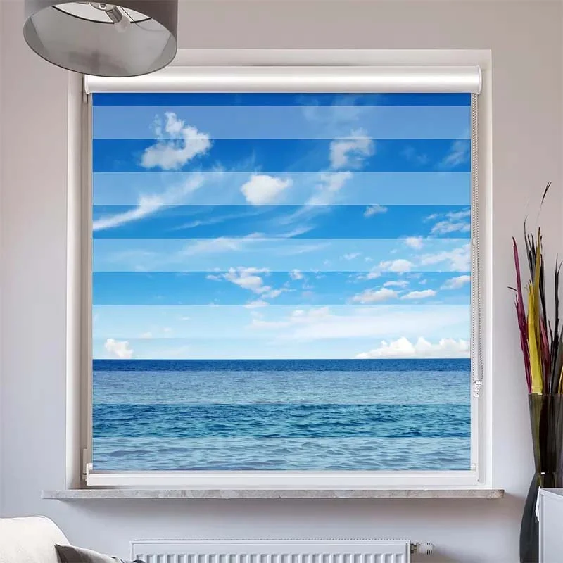 Doppelrollo mit Kassette "Ozean und Blauer Himmel"