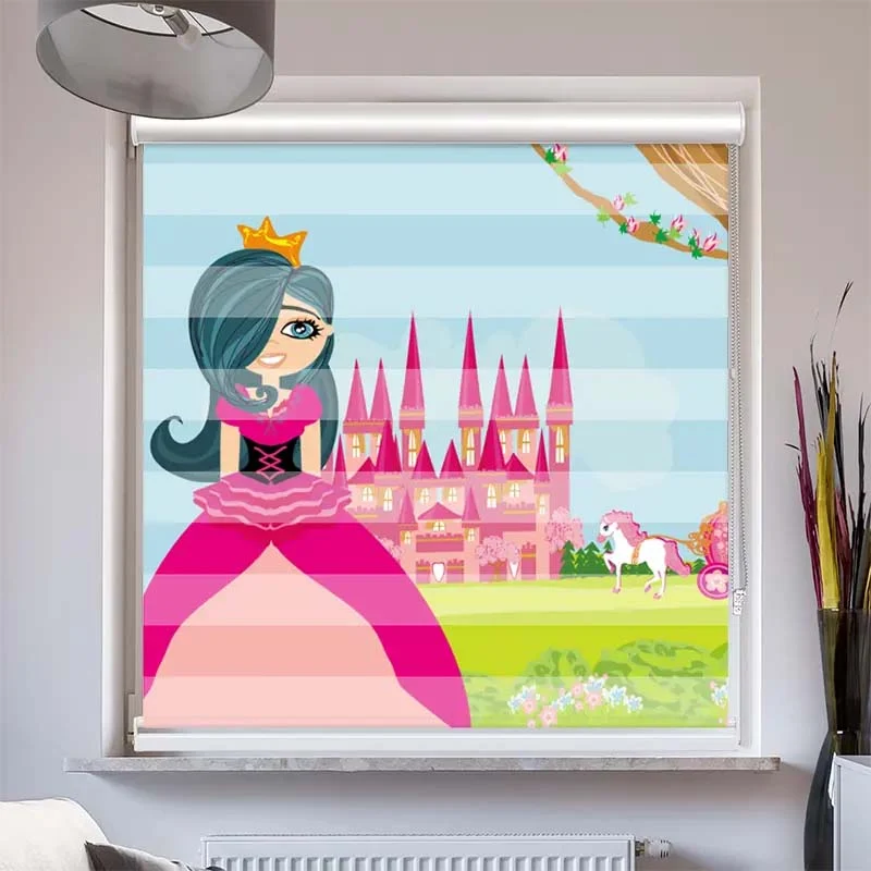 Doppelrollo mit Kassette "Prinzessin Vor dem Schloss"