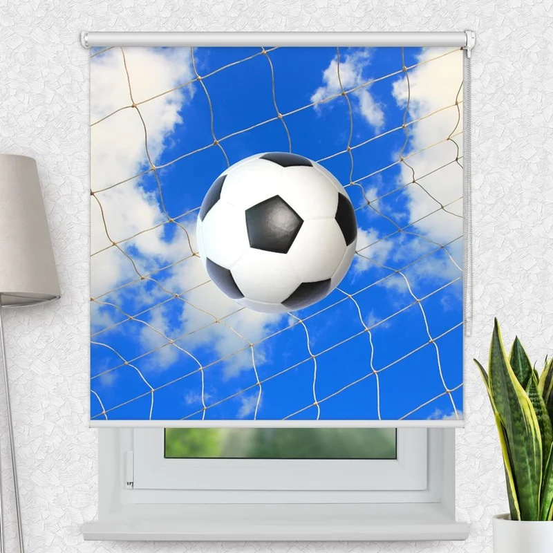 Motivrollo 'Fussball im Netz' | Bis B 430 x H 440 cm