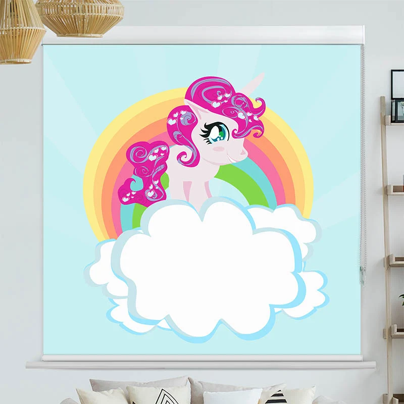 Kassettenrollo Motiv "Pony auf der Wolke" | bis B 420 x H 420 cm