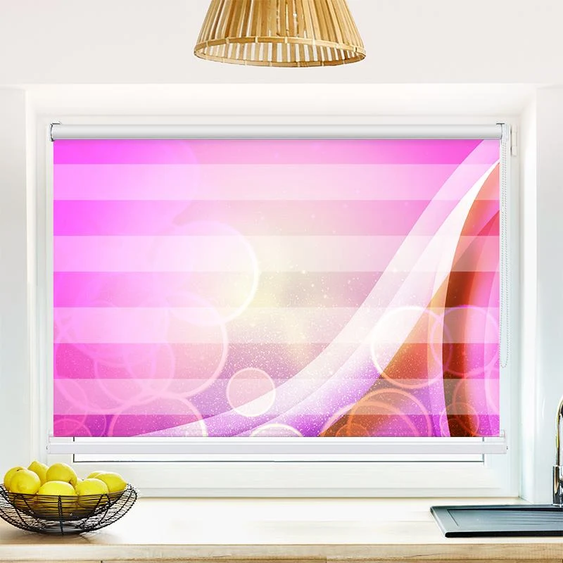 Klemmfix Doppelrollo "Grafik Pink" | Klemm Doppelrollo