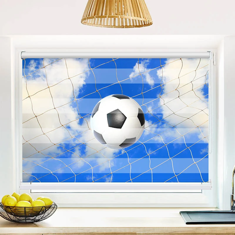 Klemmfix Doppelrollo "Fussball im Netz" | Klemm Doppelrollo