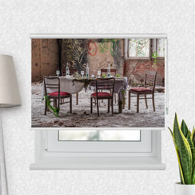 Motivrollo 'Lost Place der Beelitzer Heilstaetten' | Bis B 430 x H 440 cm