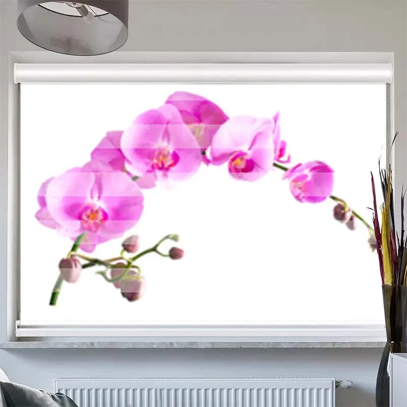 Doppelrollo mit Kassette "Orchidee"