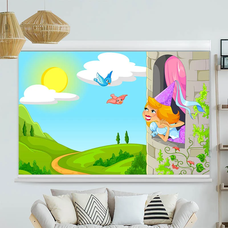 Kassettenrollo Motiv "Prinzessin im Turm" | bis B 420 x H 420 cm