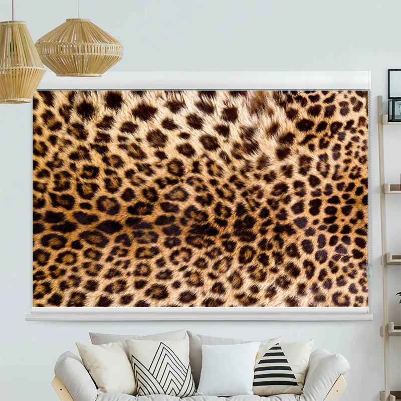 Kassettenrollo Motiv "Leopardenmuster" | bis B 420 x H 420 cm