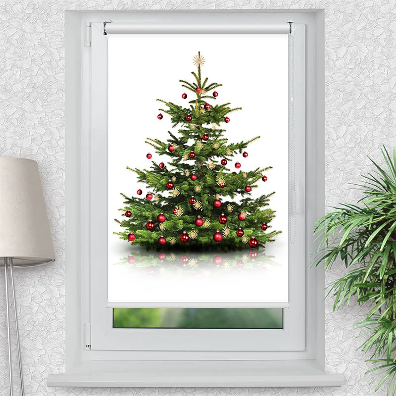 Klemmfix Rollo "Weihnachtsbaum" | Motiv-Klemmrollo