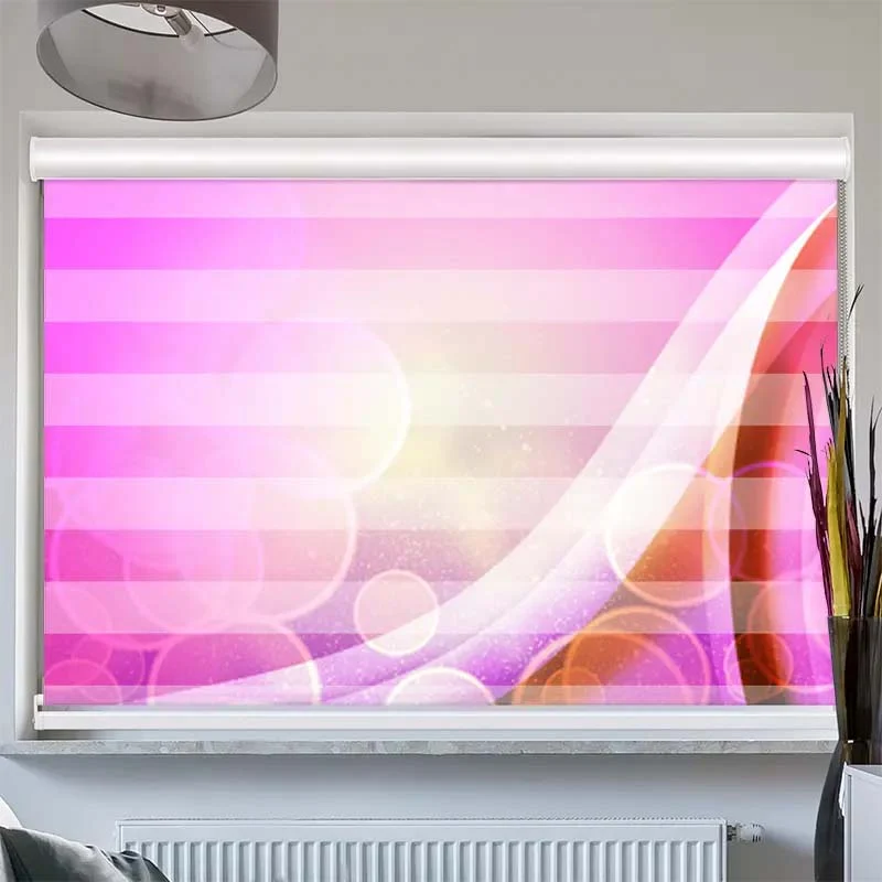 Doppelrollo mit Kassette "Grafik Pink"