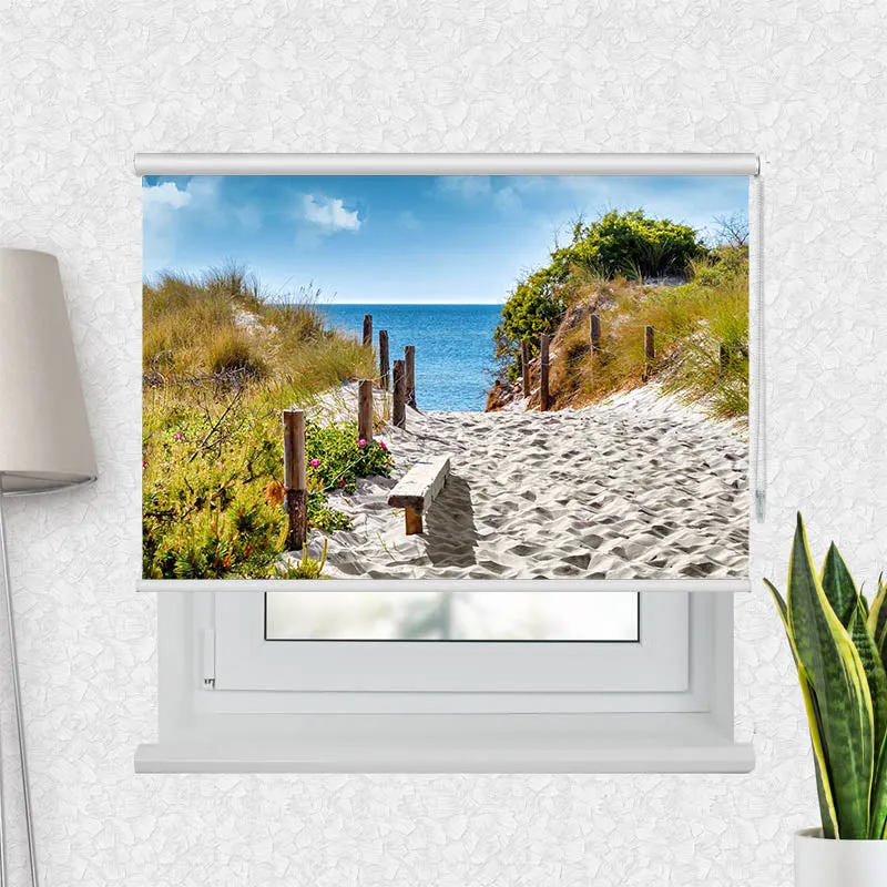 Motivrollo 'Weg zum Strand' | Bis B 430 x H 440 cm