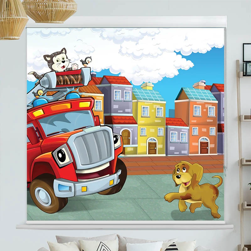 Kassettenrollo Motiv "Feuerwehr" | bis B 420 x H 420 cm