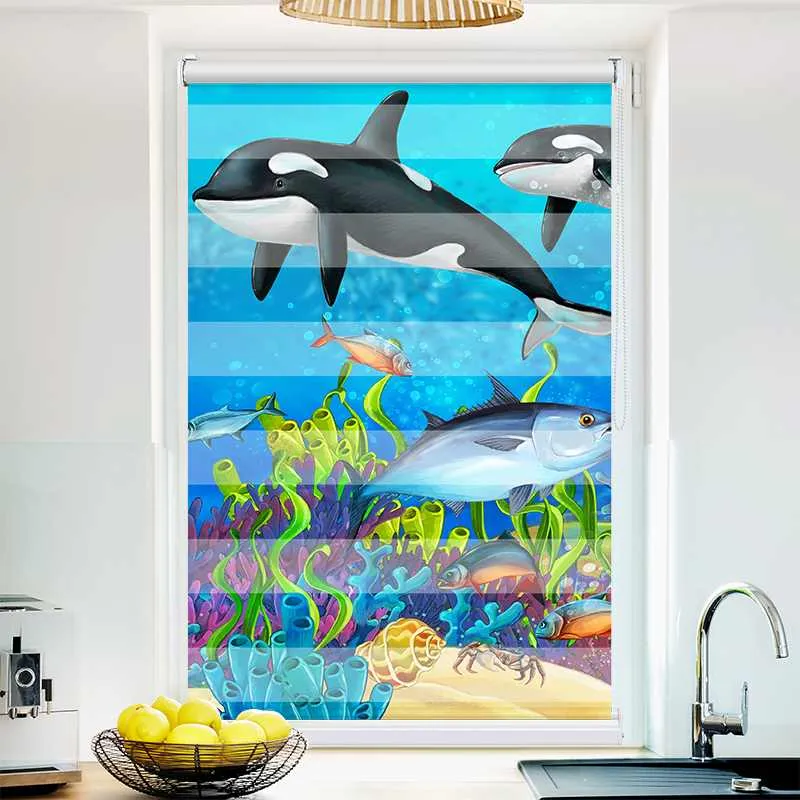 Klemmfix Doppelrollo "Orcas" | Klemm Doppelrollo