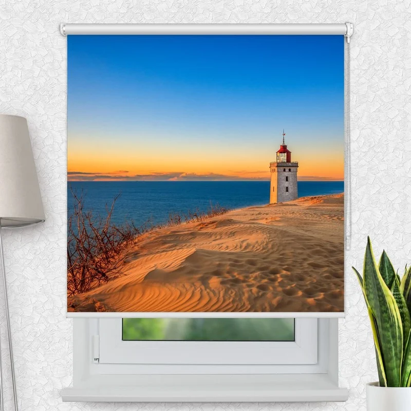 Motivrollo 'Leuchtturm Meer' | Bis B 430 x H 440 cm