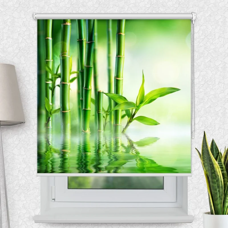 Motivrollo 'Bambus Wasser' | Bis B 430 x H 440 cm