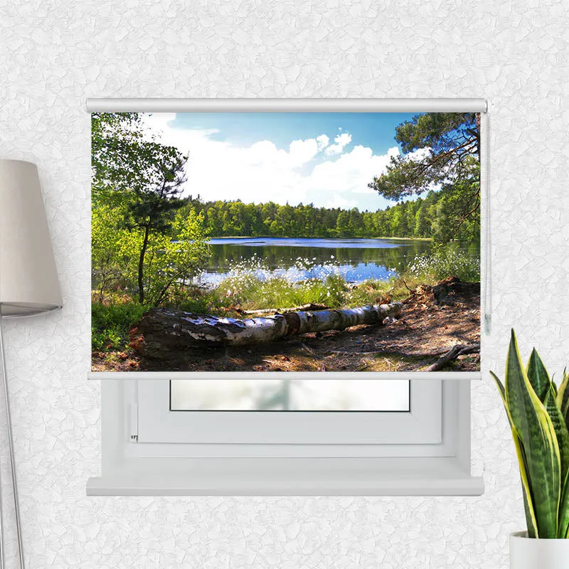 Motivrollo 'Waldsee Panorama' | Bis B 430 x H 440 cm