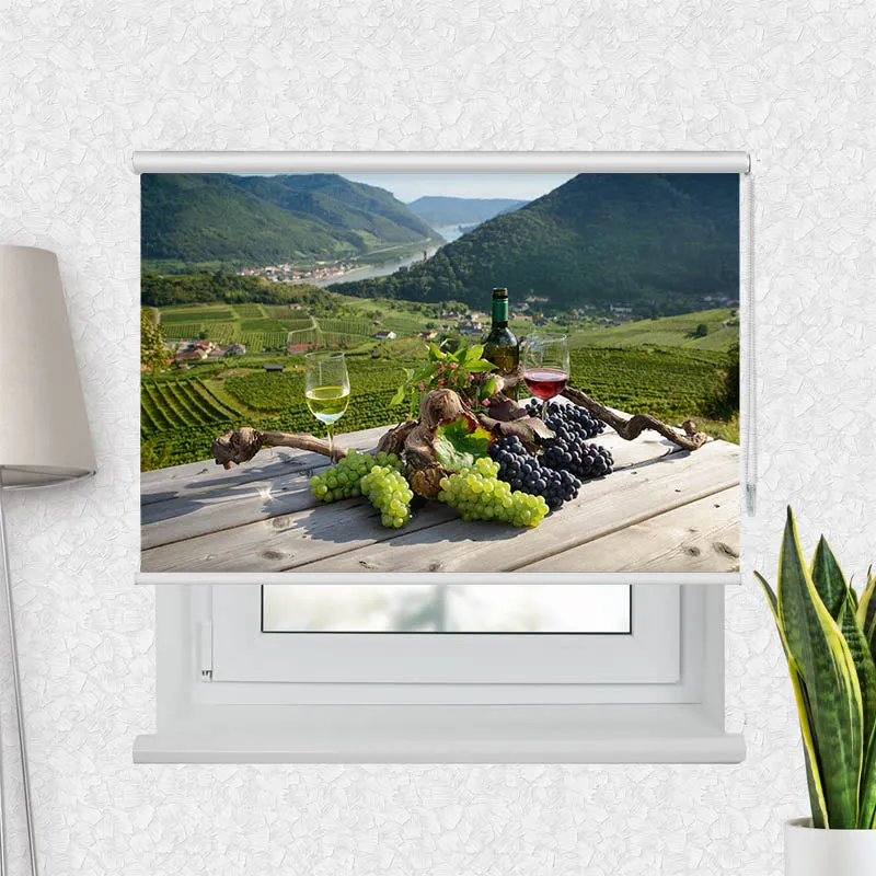 Motivrollo 'Trauben Wein Natur' | Bis B 430 x H 440 cm