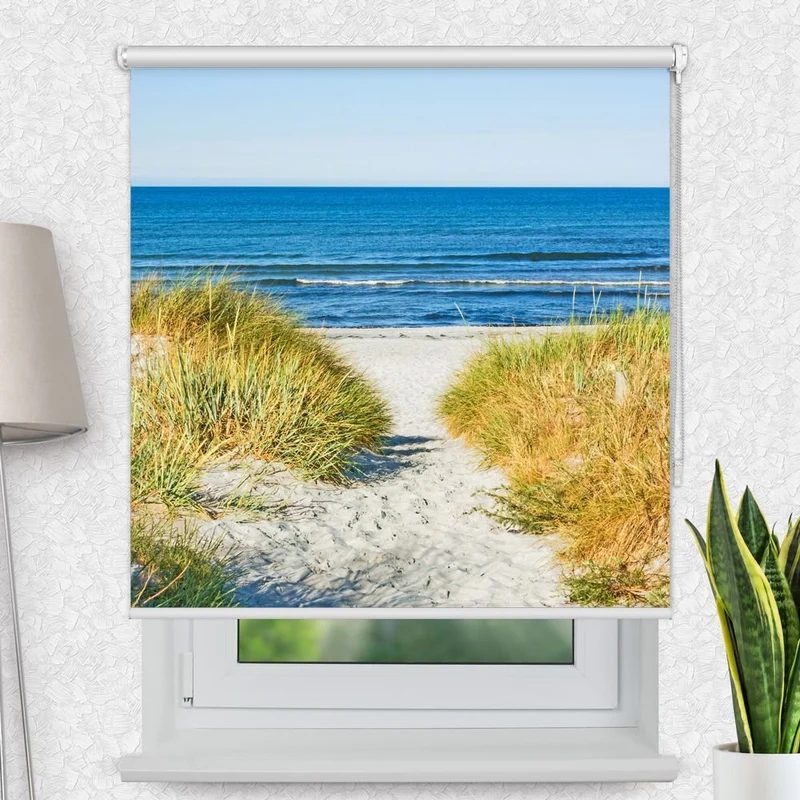 Motivrollo 'Duene Meer Ostsee' | Bis B 430 x H 440 cm