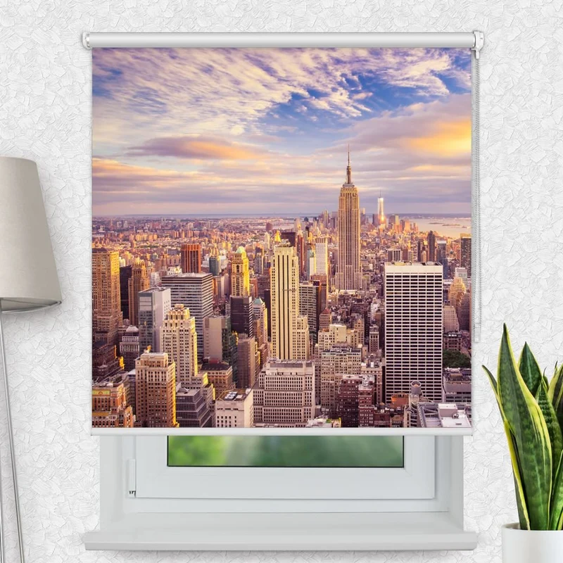 Motivrollo 'Sunset New York City Skyline' | Bis B 430 x H 440 cm