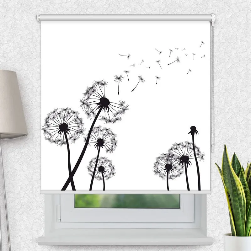 Motivrollo 'Pusteblumen Grafik' | Bis B 430 x H 440 cm